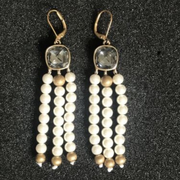 Givenchy Drop down Faux Pearl Earrings New. - Picture 10 of 13